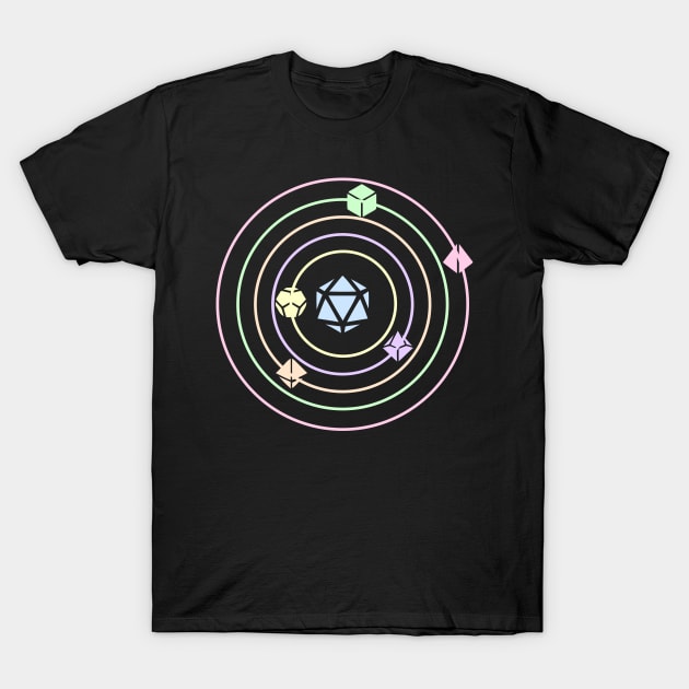 Pastel Dice Galaxy T-Shirt by MimicGaming